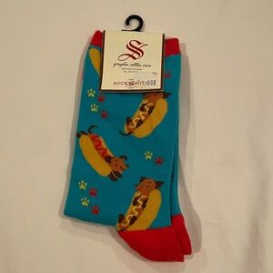 Hot dog dachshund socks